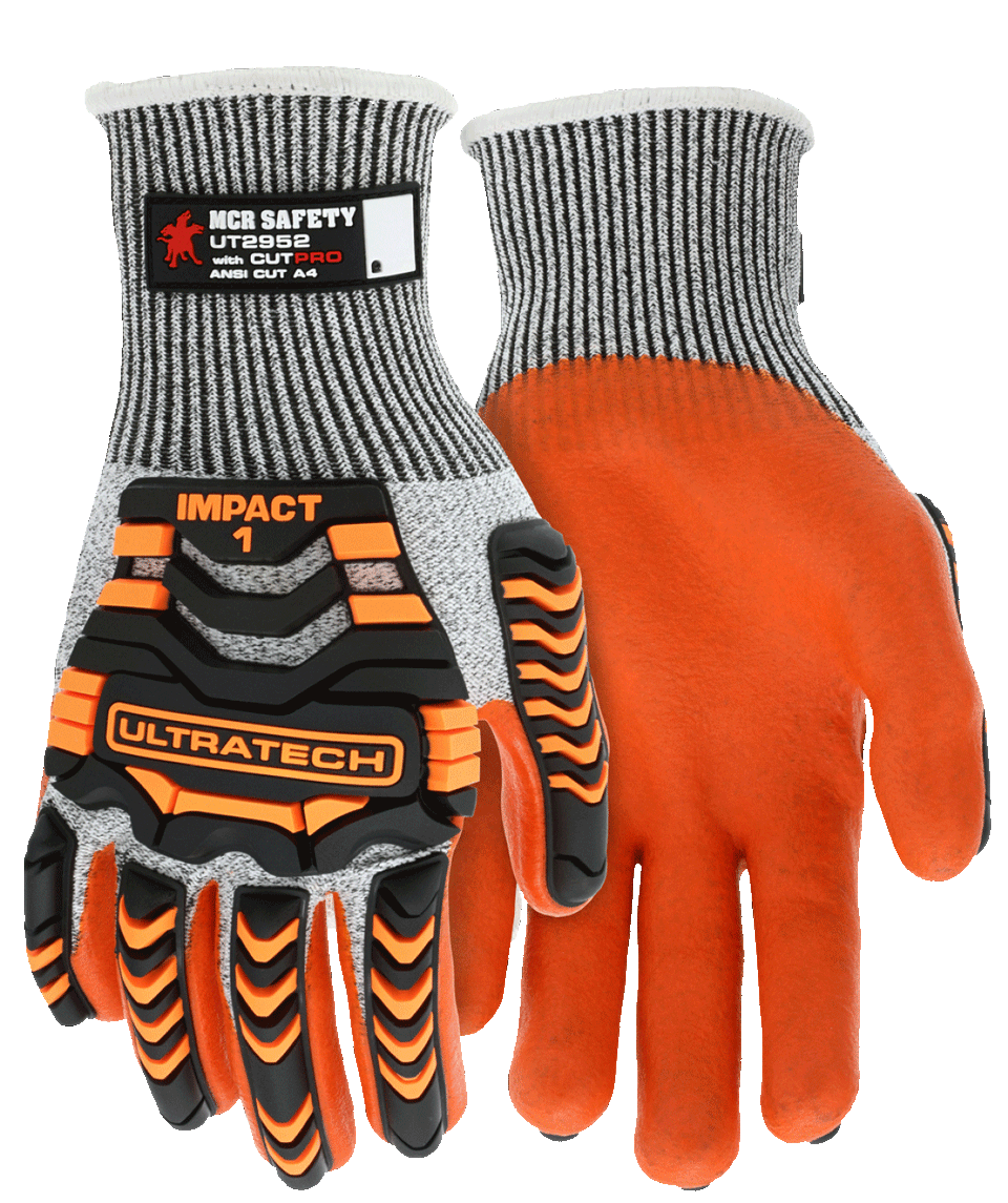 2 guantes de extinción de incendios naranjas, guantes impermeables